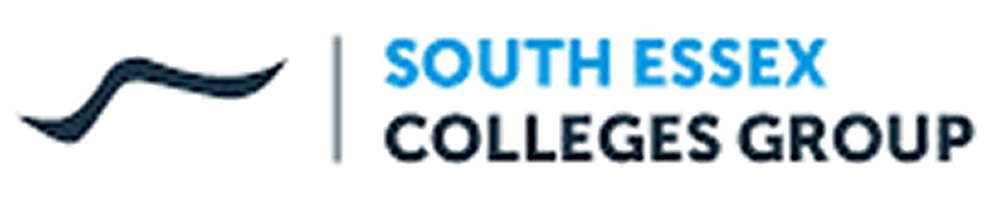 South Essex Colleges Group logo featuring stylized wave and bold text, representing the educational institution's identity and branding.